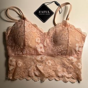 Nude lace bralette